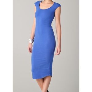 Monrow Cap-Sleeve T-Dress XS Cobalt NEVER WORN:)